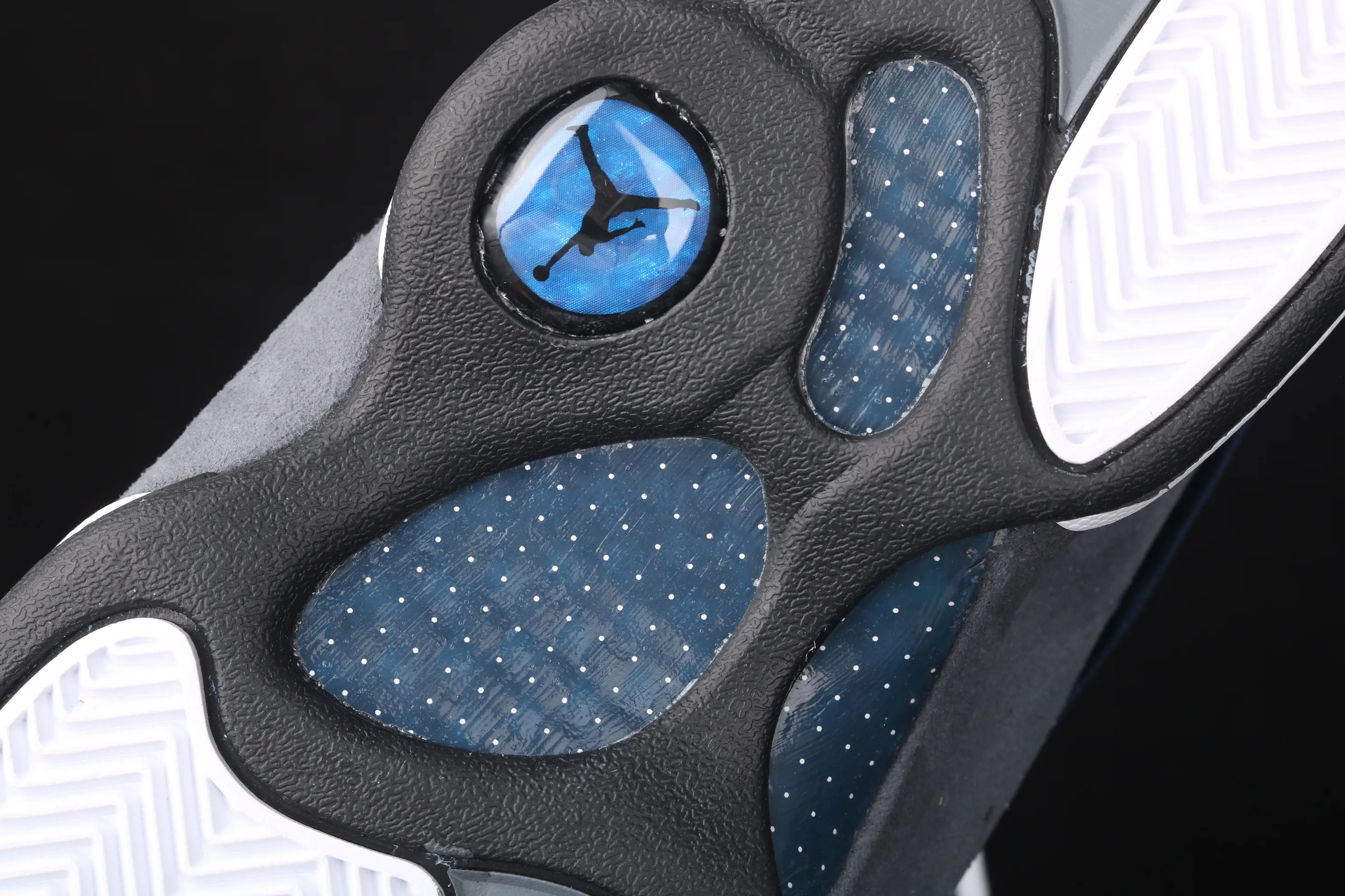 All categories Air Jordan Jordan series basketball shoes Air Jordan 13 Air Jordan 13 Flint GIGI AJ13 Joe 13 white blue navy blue 3M reflective version 415171-404